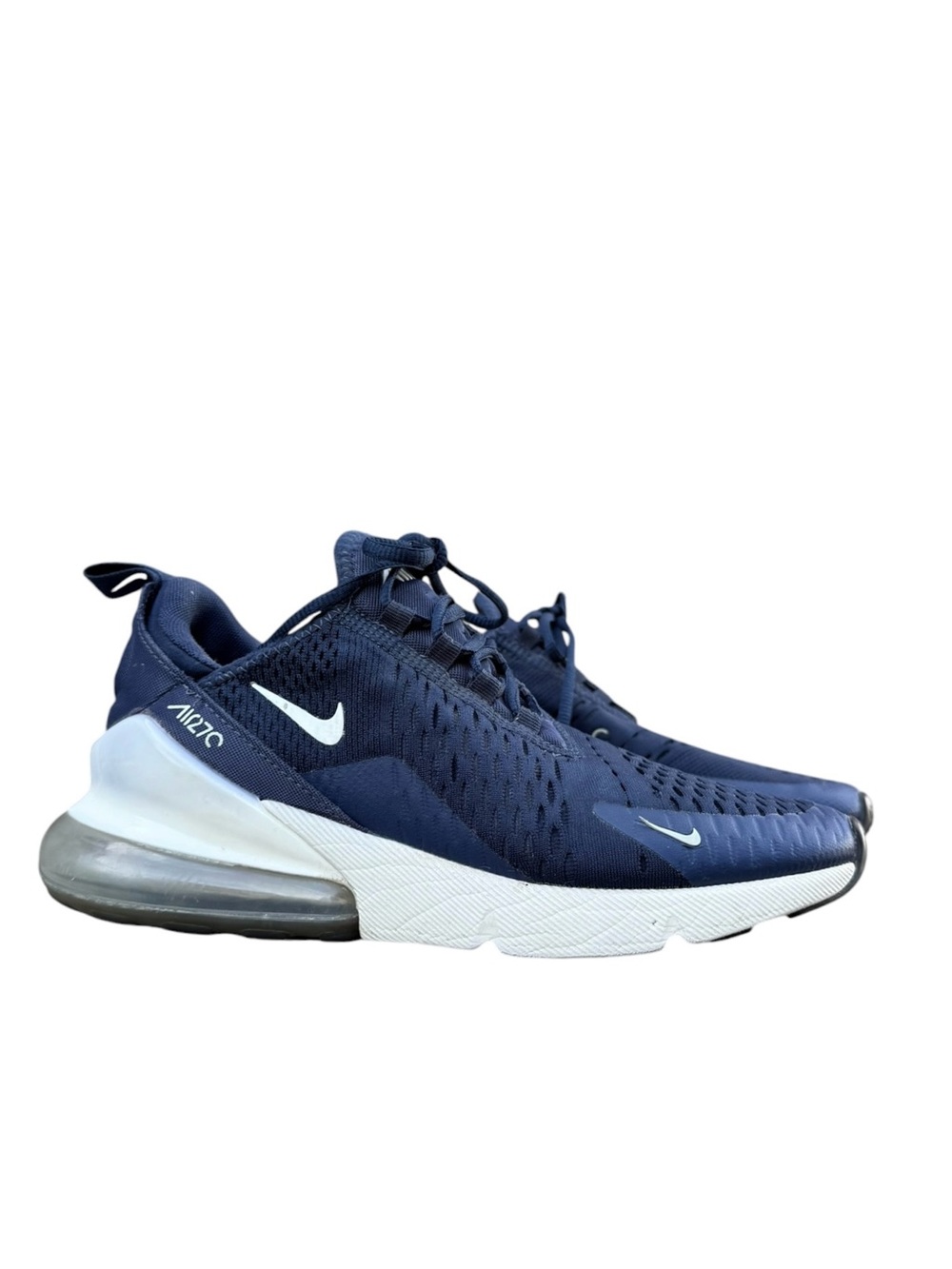 Nike Air Max 270 Men's Navy Blue and White Sneakers